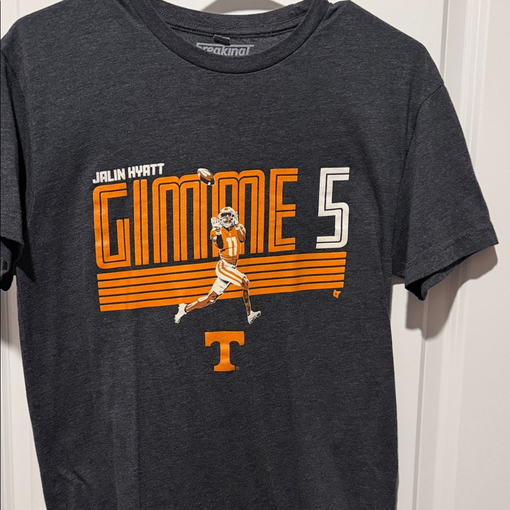 Charcoal and Orange Graphic T-Shirt
